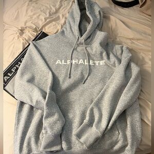 Alphalete Core Hoodie Size Large Light Gray